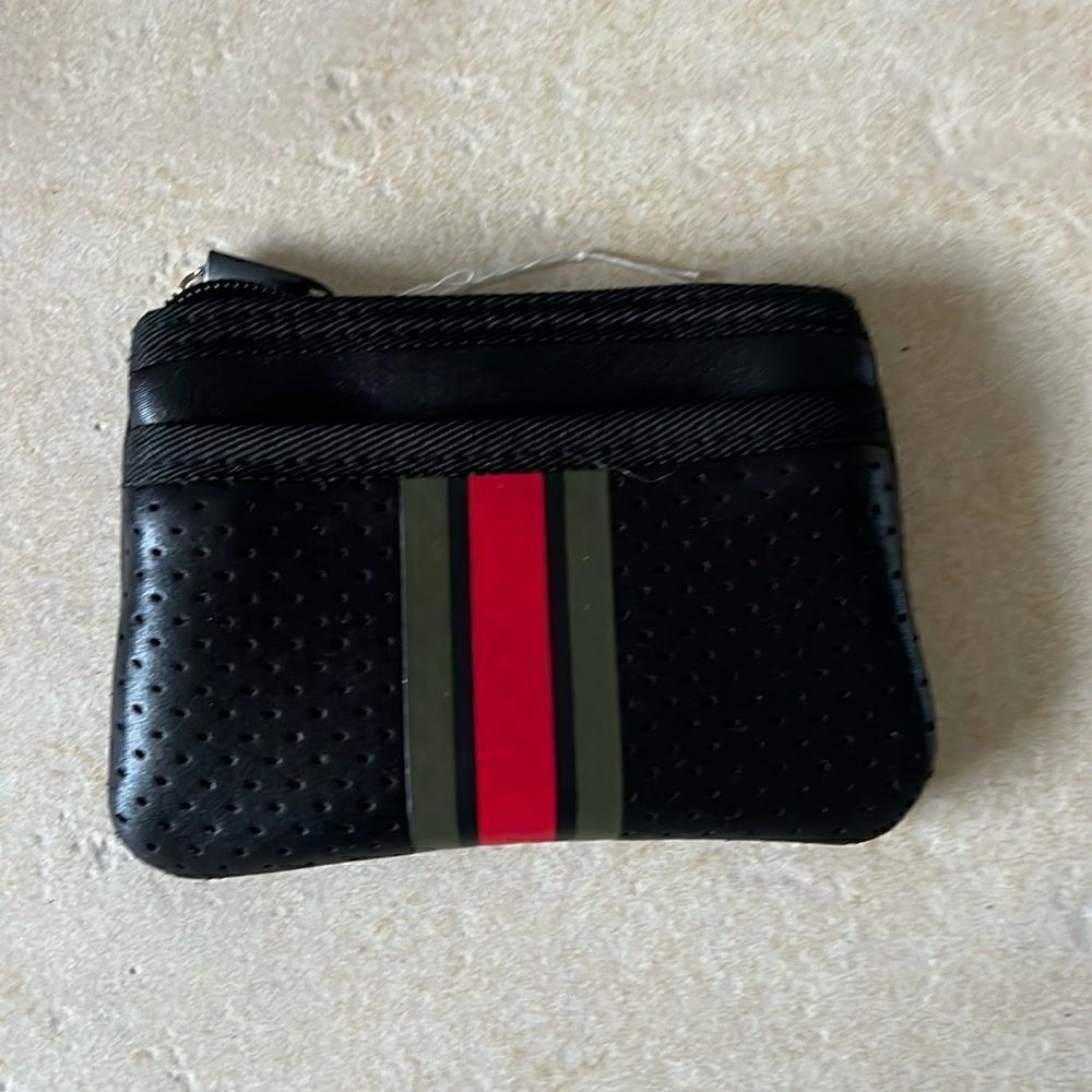 Card Case - Fits Multiple Cards - Key Ring - Brand NEW Coated Neoprene Wallet